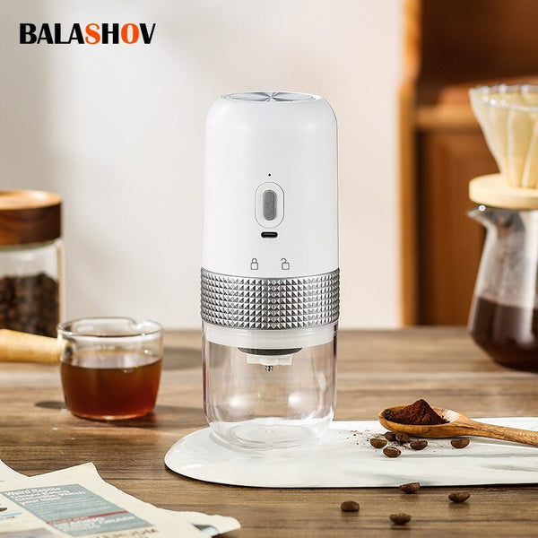 Electric Coffee Bean Grinder USB Charging Mini Coffee Bean Mill Grinder
