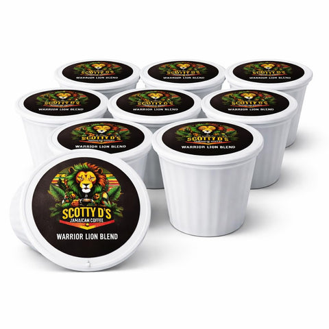 Scotty D's Jamaican Coffee- "Warrior Lion" Blend Coffee Pods- Bold & Smooth Single Serve Coffee (12 ct.)